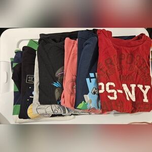 Boys Assorted Long Sleve Graphic T-Shirts Bundle Of 7